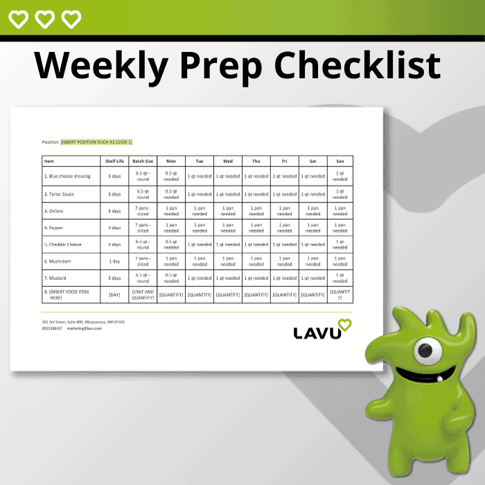 Weekly Prep Checklist For Kitchen Staff Ipad Point Of Sale System For Restaurants Bars More