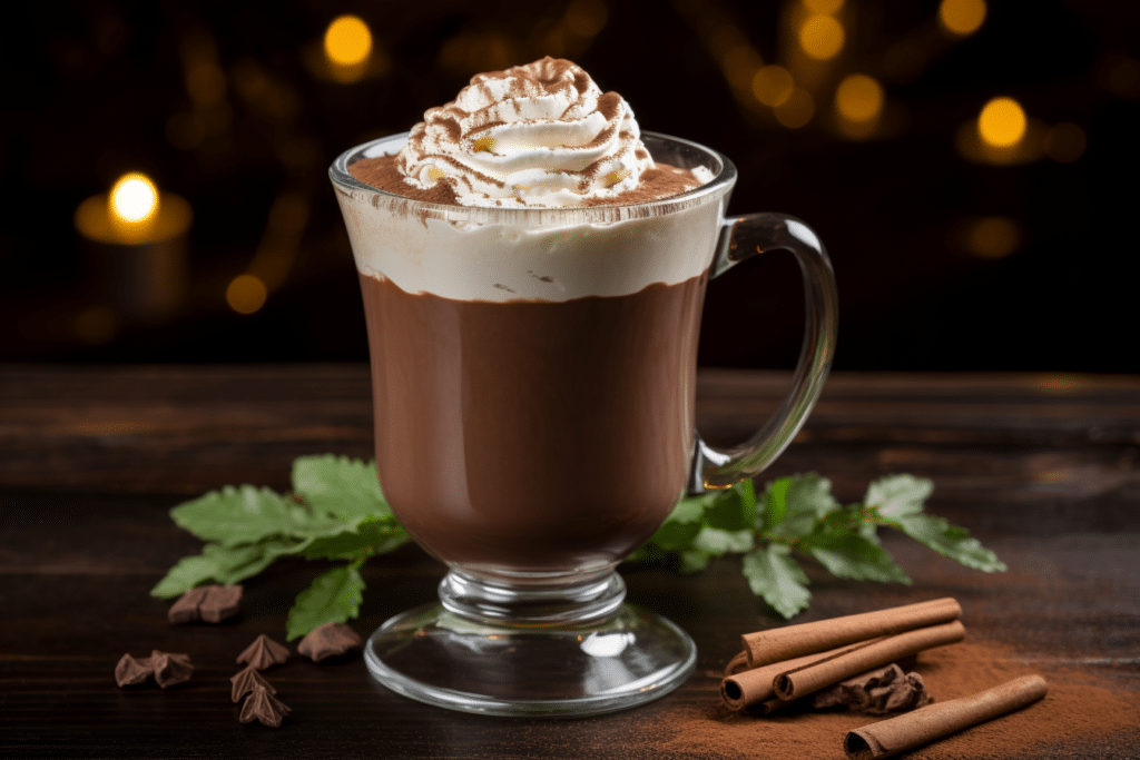 Boozy Hot Chocolate with Creme